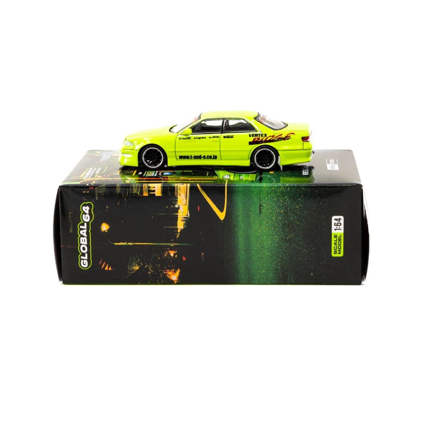 Tarmac Works 1/64 VERTEX Toyota Mark II JZX100 Light Green - Tokyo
