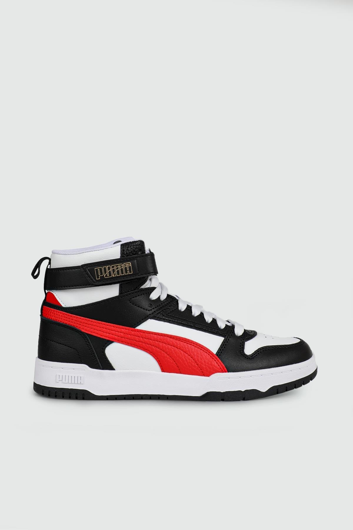 Puma Bilekten Boğazlı Basket Beyaz Siyah Kırmızı Erkek Spor Ayakkabı  385839-05 | Ayakkabı City