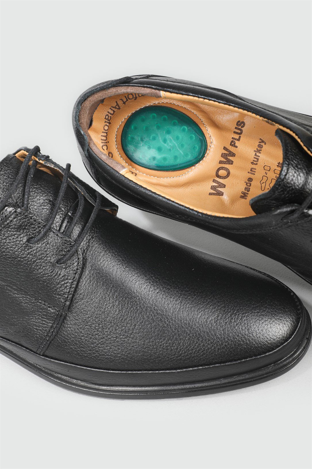 Wow Plus Deri Jelli Ortapedik Rahat Fantazi Siyah Erkek Ayakkabı G-532 |  Ayakkabı City