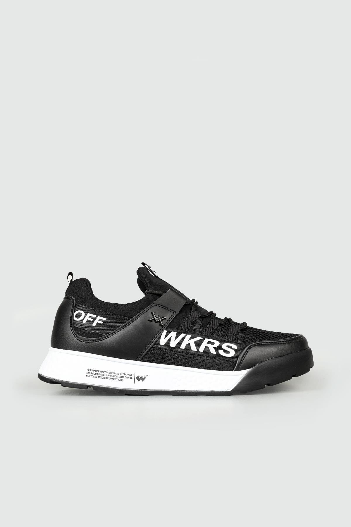 Wickers Günlük Koşu Yürüyüş Siyah Beyaz Erkek Spor Ayakkabı 2300 | Ayakkabı  City