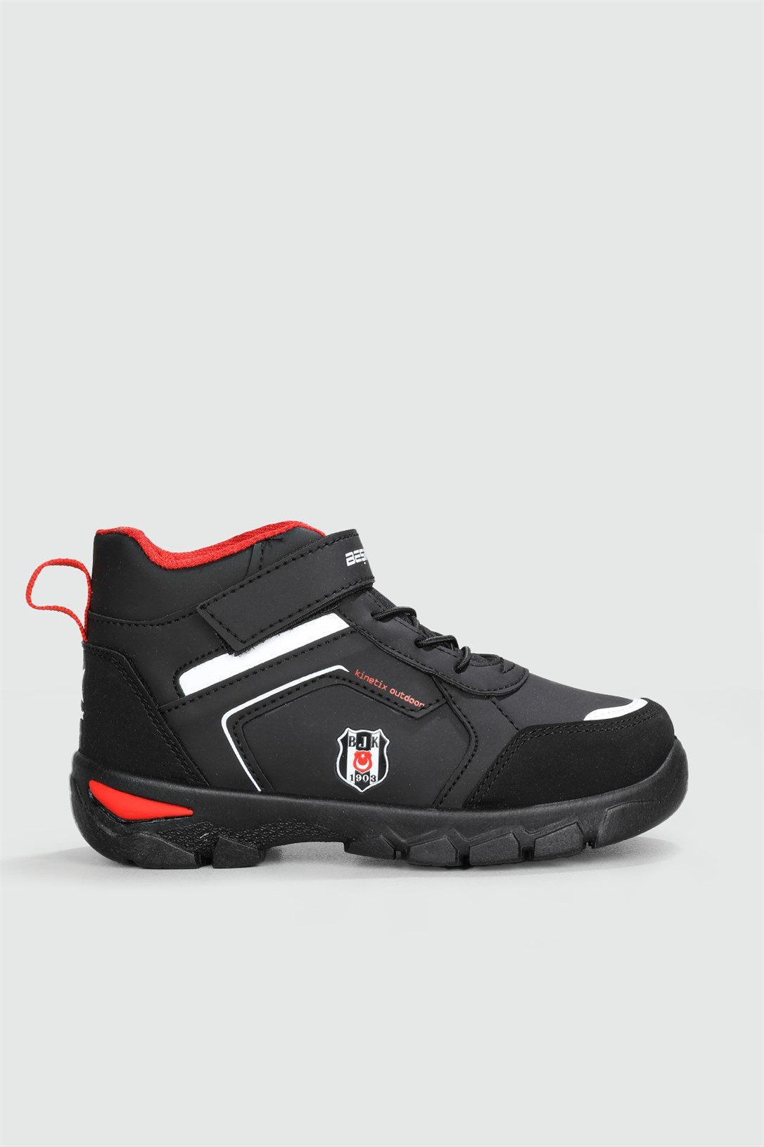 Kinetix Günlük Siyah Beyaz Kırmızı Çocuk Bot SOFTER HI | Ayakkabı City