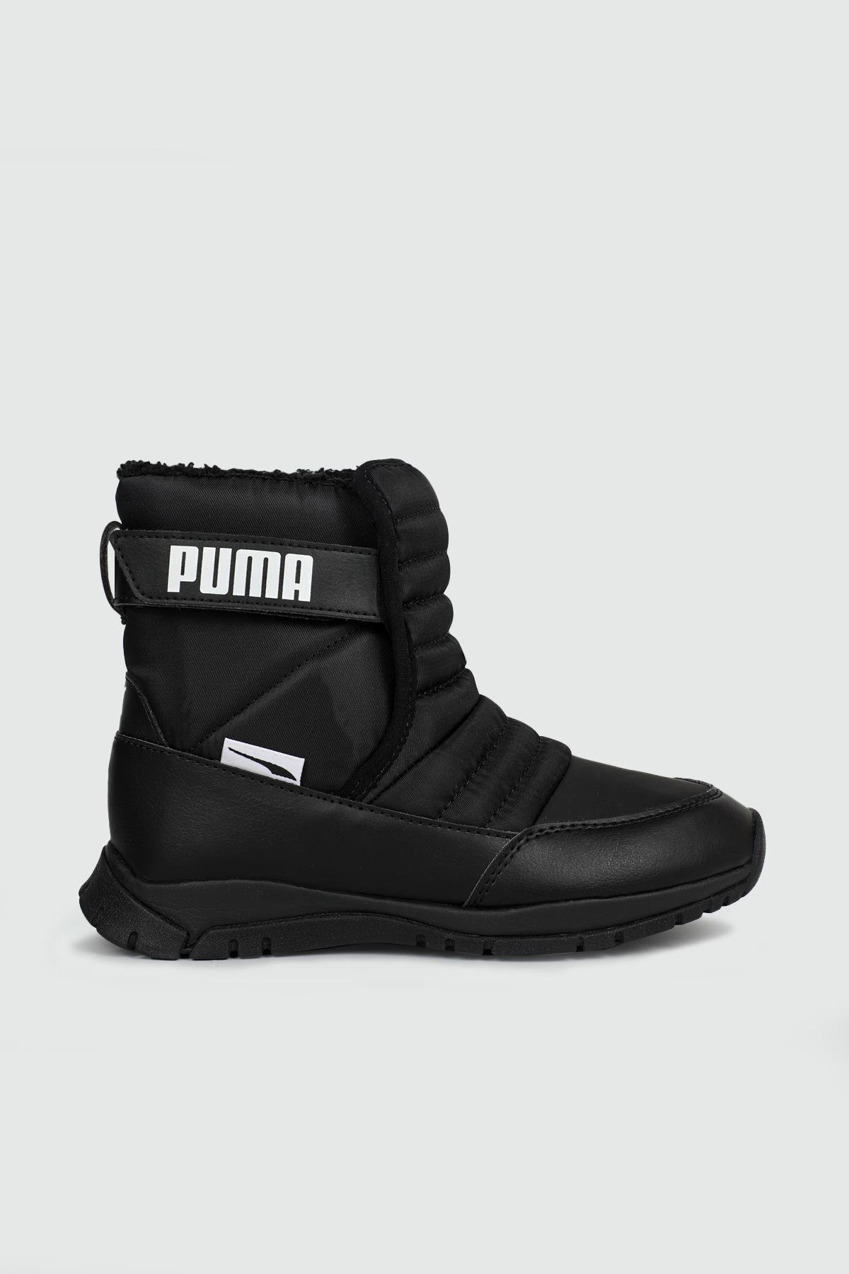 Puma Kürklü Kışlık Kaymaz Taban Siyah Çocuk Bot 380745-03 | Ayakkabı City