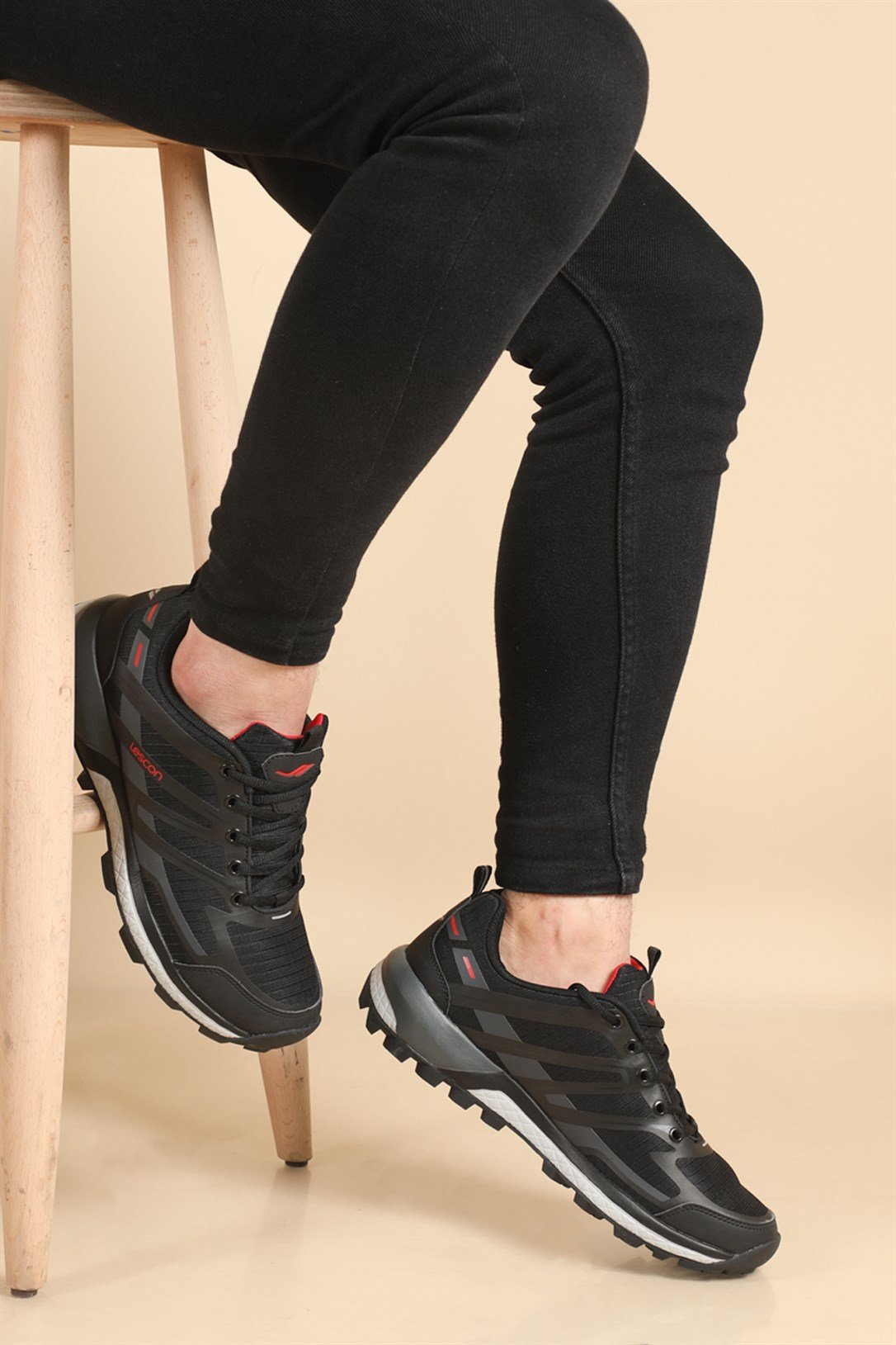 Lescon Günlük Koşu Yürüyüş Siyah Erkek Spor Ayakkabı TRAİL AXİS | Ayakkabı  City