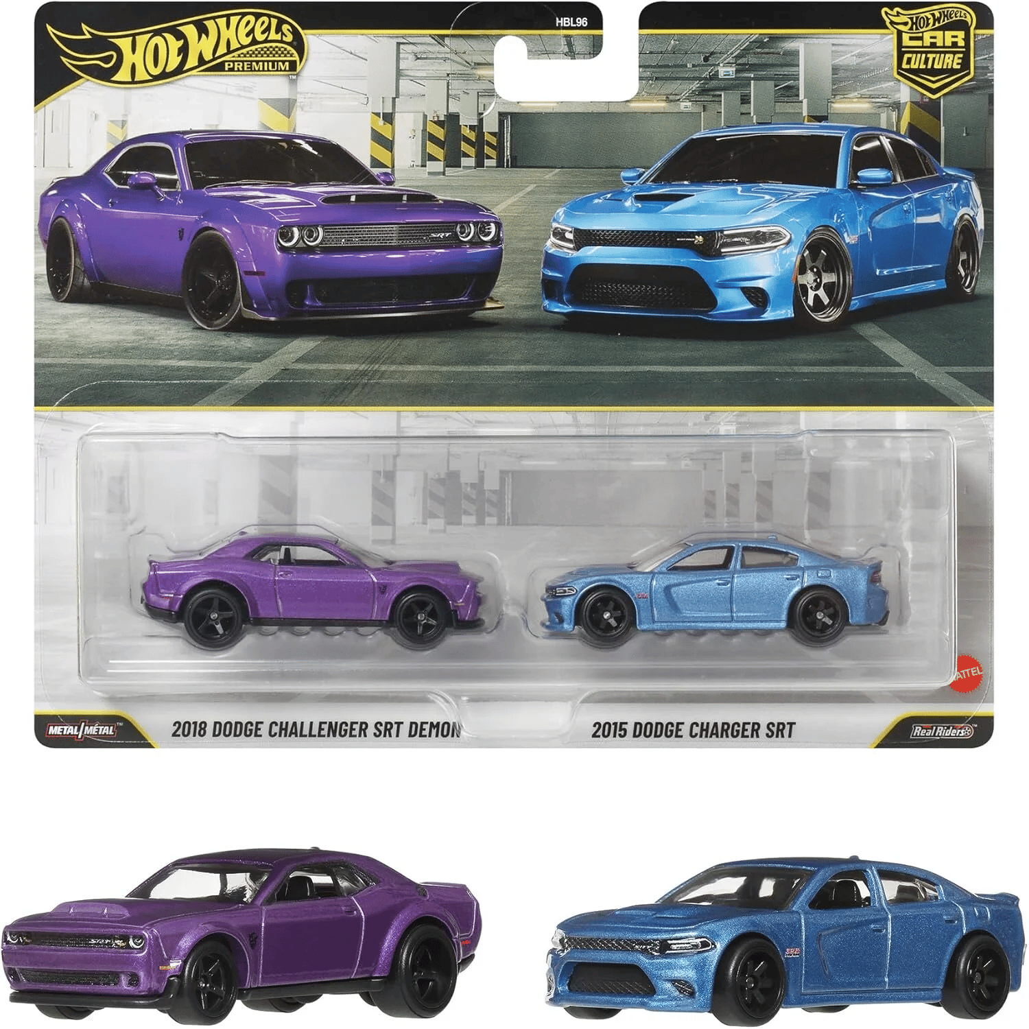 HW Premium 2li Paket 2018 Dodge Cchallenger SRT Demon & 2015 Dodge