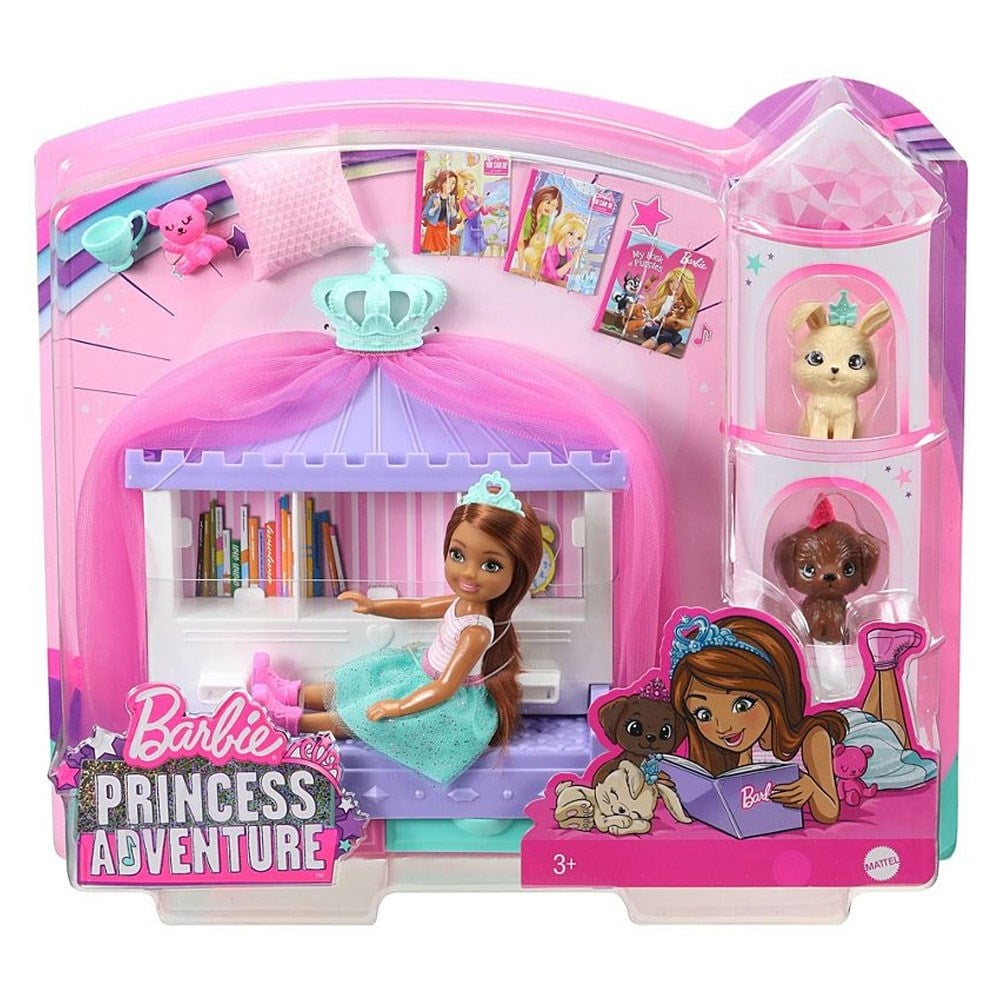 Barbie Prenses Macerası Chelsea Bebek Ve Evcil Hayvan Şatosu GML72-GML74