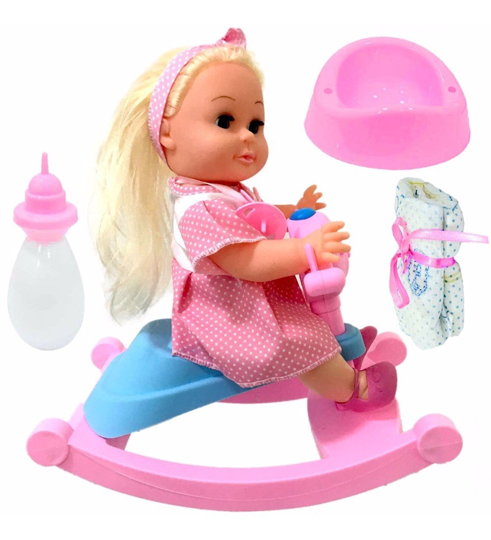 Roza Panda Salıncaklı Bebek GL100118 Roza Panda Salıncaklı Bebek GL100118