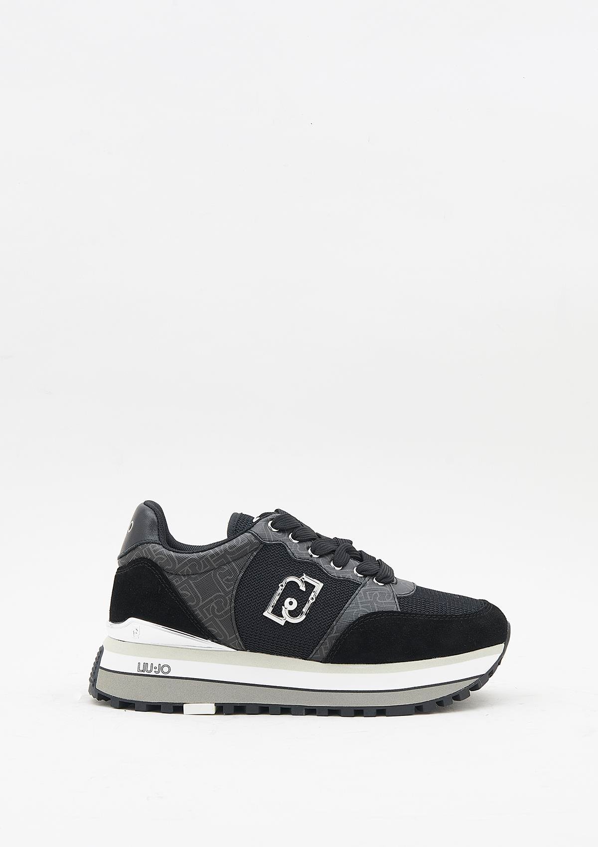 Liu Jo Maxi Wonder 57 Kad n Siyah Suet Deri Sneaker