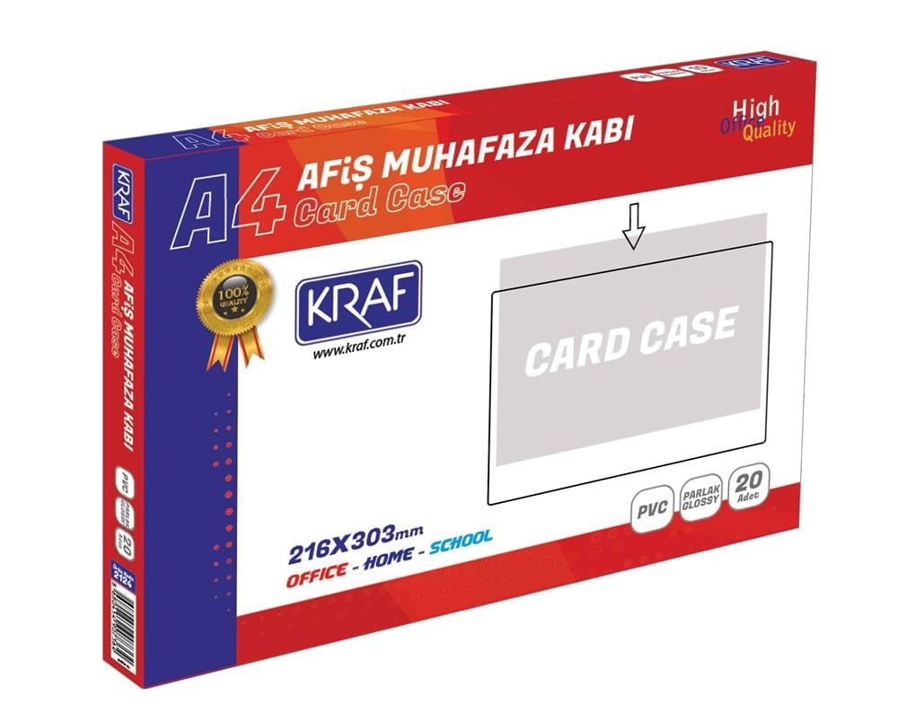 かふページ KRAF AFİŞ MUHAFAZA KABI A4 2004 CARD CASE I Dosya I Bahar Kırtasiye
