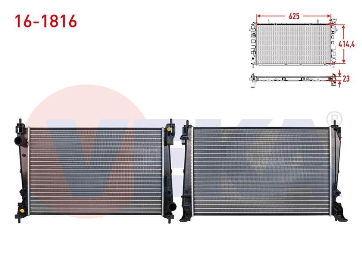 Veka 16-1816 SU RADYATORU MEKANIK FIAT DOBLO (152,263) 1.3 MJT M-T 2010-