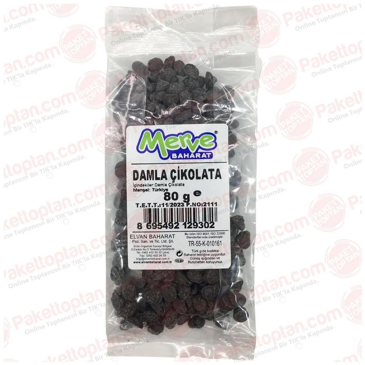 Toptan Merve Damla Çikolata 80 gr - Pakettoptan