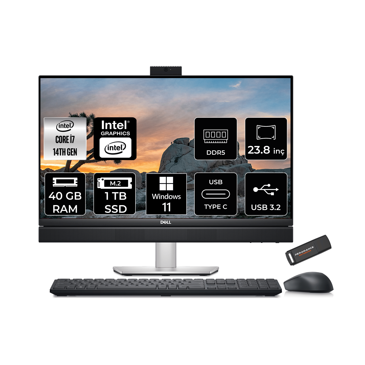 Dell Optiplex 7420 Plus Intel Core I7 14700 40GB 1TB SSD 23.8