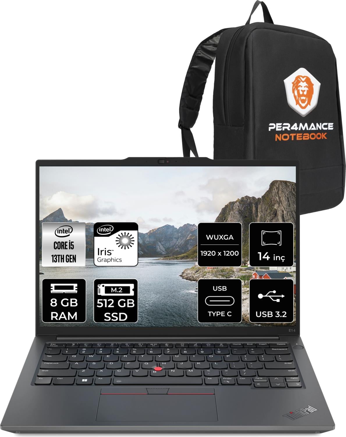 Lenovo Thinkpad E14 Gen 5 Intel Core I5 13420H 8GB 512GB SSD 14