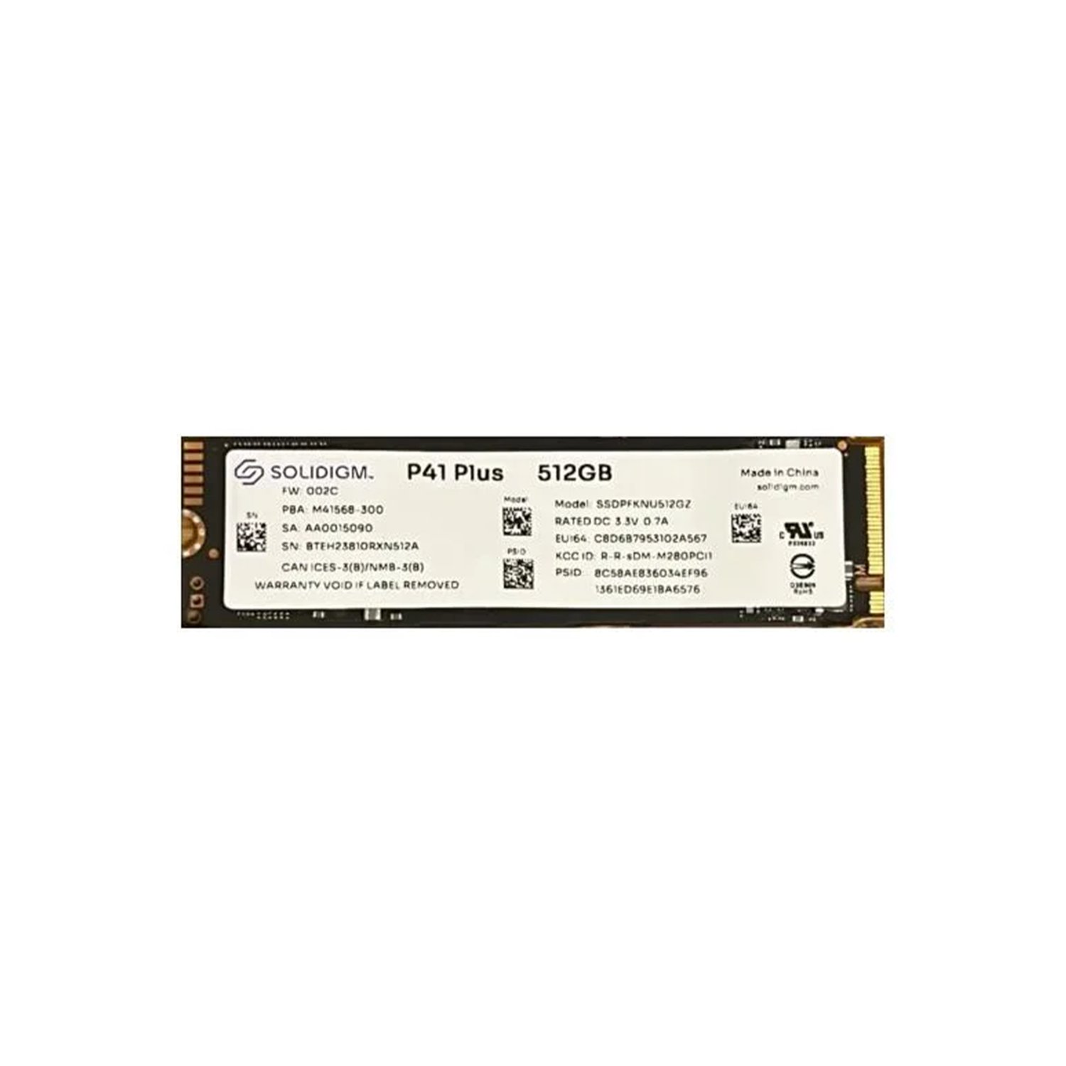 Solidigm P41 Plus 512GB 2280 M.2 NVMe SSD SSDPFKNU512GZH - OEM