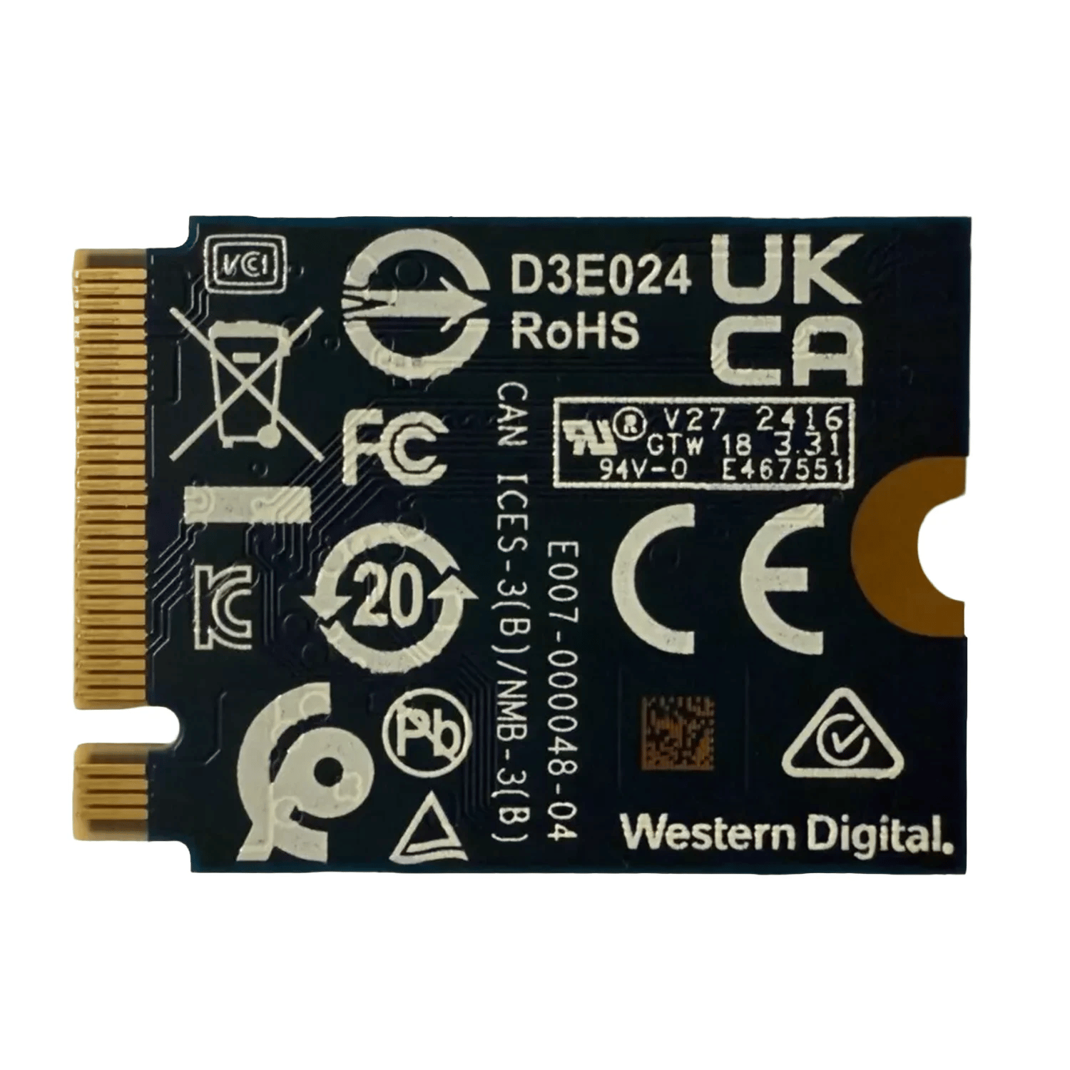 Wester Digital WD PC SN5000S 512GB 2230 M.2 NVMe SSD - OEM
