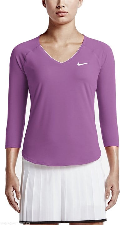 Nike Pure Uzun Kollu Eflatun Kad n Tenis Ustu