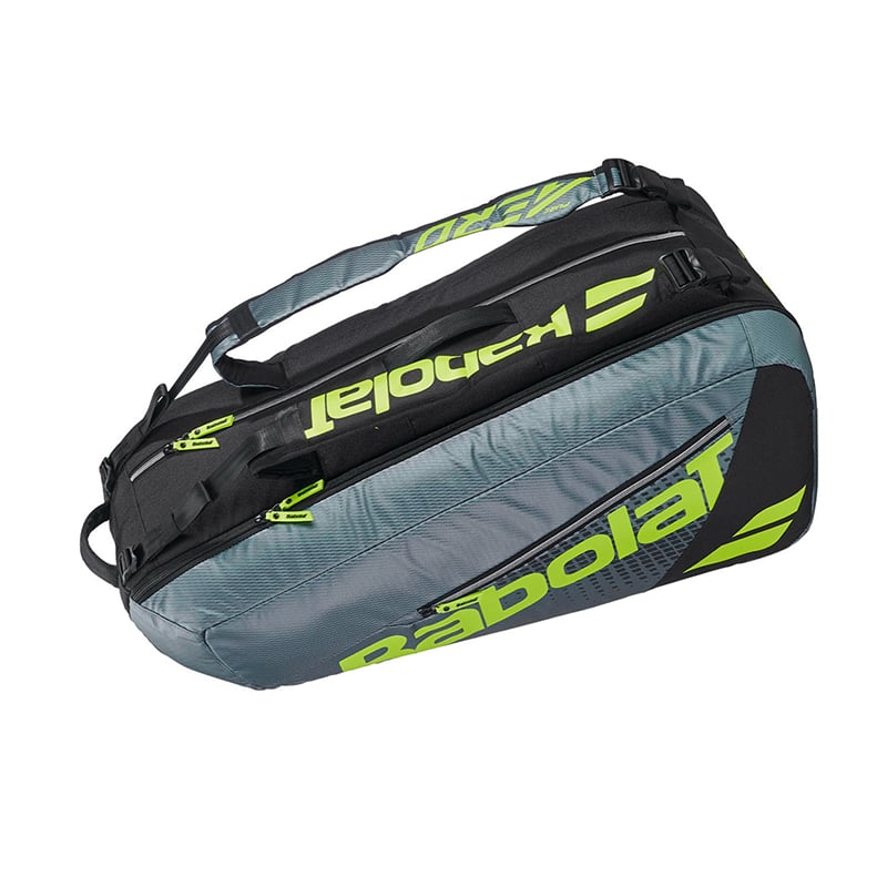Babolat Pure Aero Gen9 x6 Raket Çantası Metalik Gri Siyah Sarı