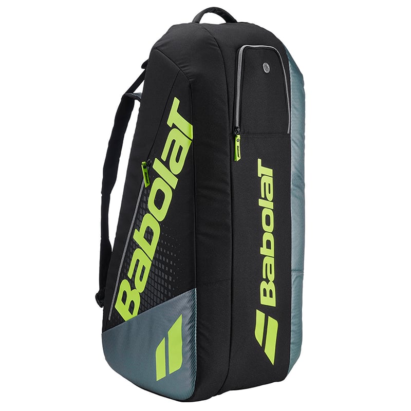 Babolat Pure Aero Gen9 x6 Raket Çantası Metalik Gri Siyah Sarı