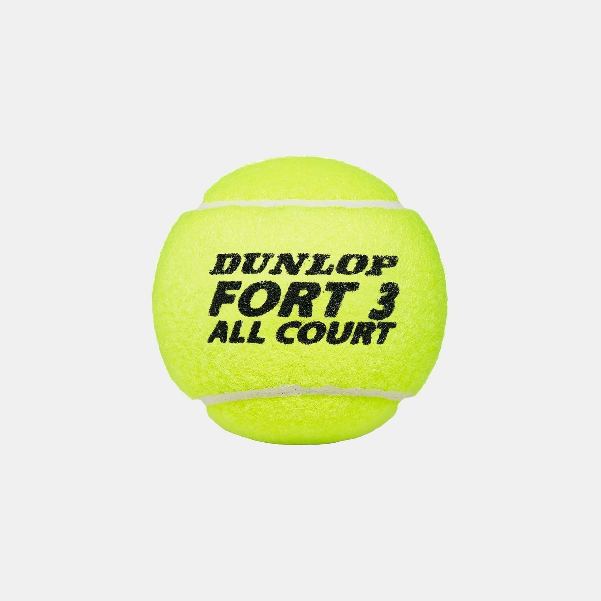 Dunlop Fort All Court Tenis Topu – 3'lü Tüp, ITF Onaylı, Tüm