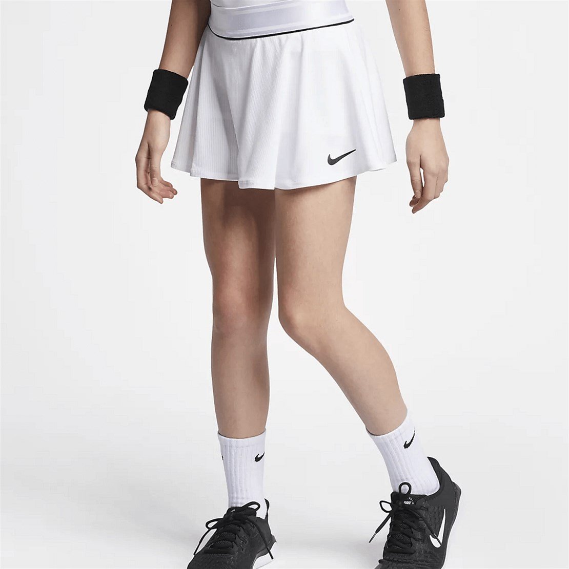 Nike Flouncy Kız Çocuk Tenis Eteği | Beyaz | Merit Spor