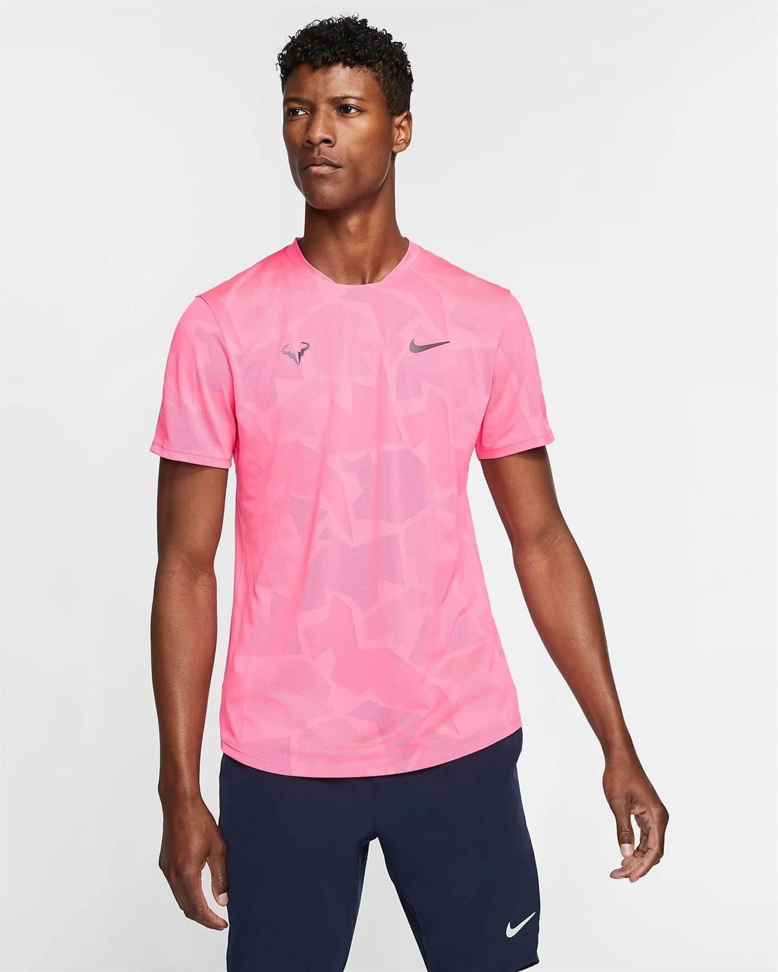 Nike Aero React Rafa Erkek Tenis Tişörtü | Pembe | Merit Spor