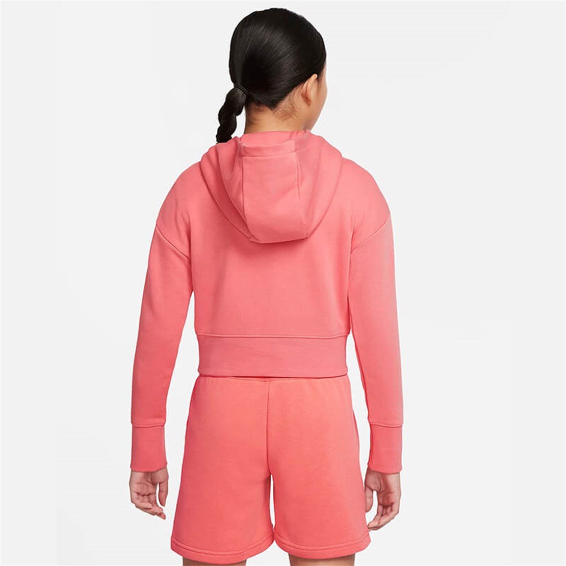 Nike Sportswear Club Fransız Havlu Kumaş Kız Çocuk Kapüşonlu Üst
