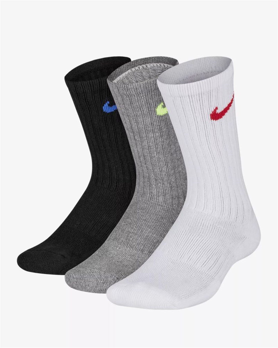 Nike Performance Cushioned Crew 3'lü Çocuk Çorabı | Üç Renk | Meritspor