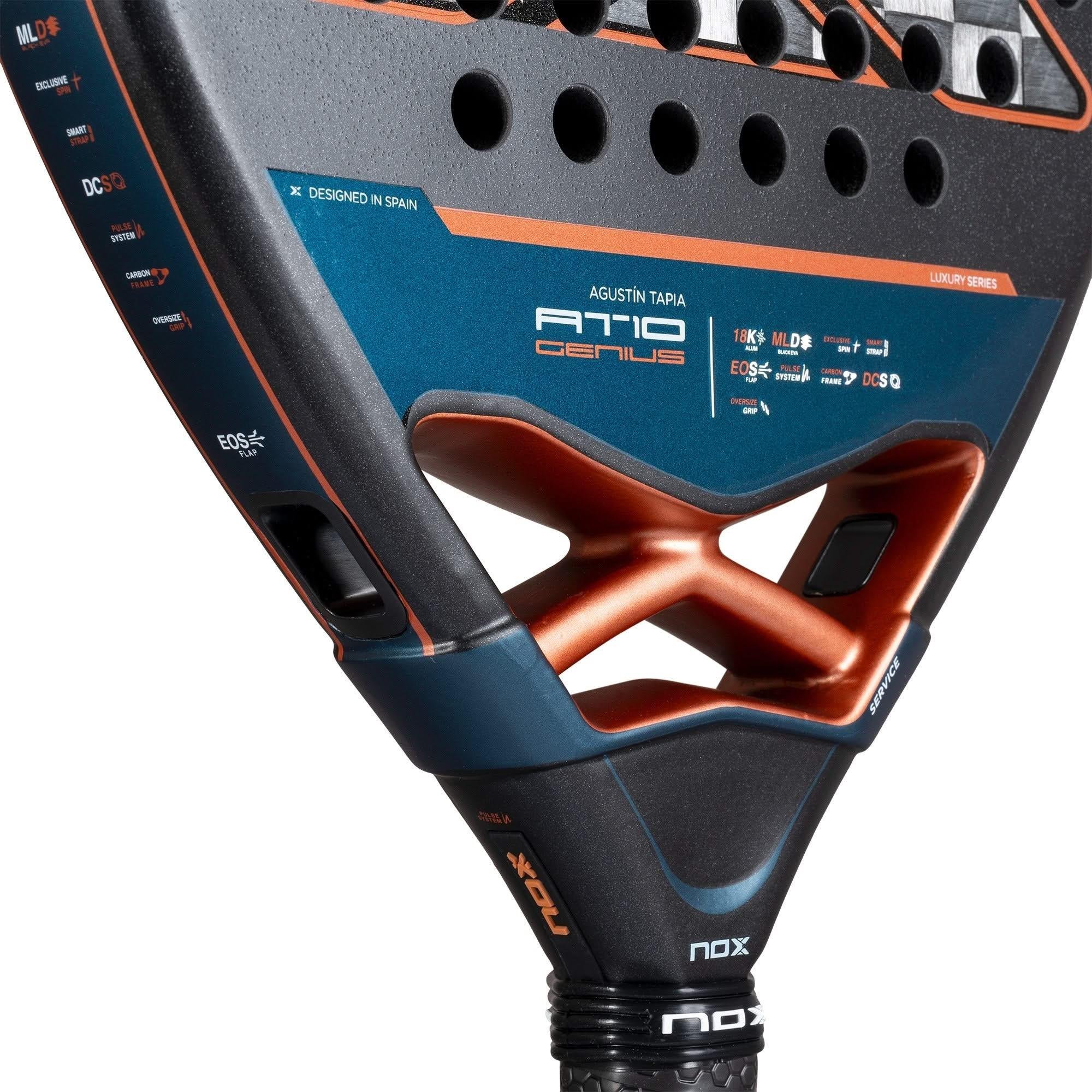 NOX AT10 Genius Attack 18K Alum 2025 Padel Raketi | Agustín Tapia