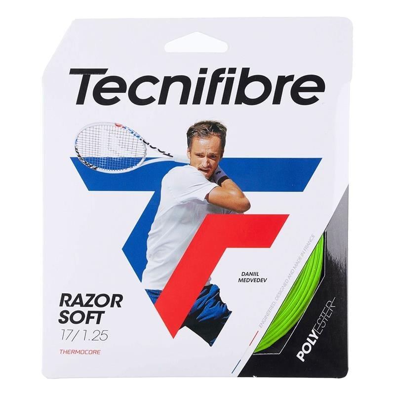 ラケット(硬式用) Teicniffiber Tecnifibre Razor Soft 17/1.25 - 12m Tekli Kordaj - Lime | Yumuşak