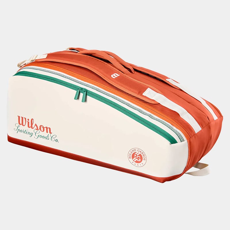 Wilson x Roland-Garros 2026 Super Tour 9'lu Raket Çantası Krem