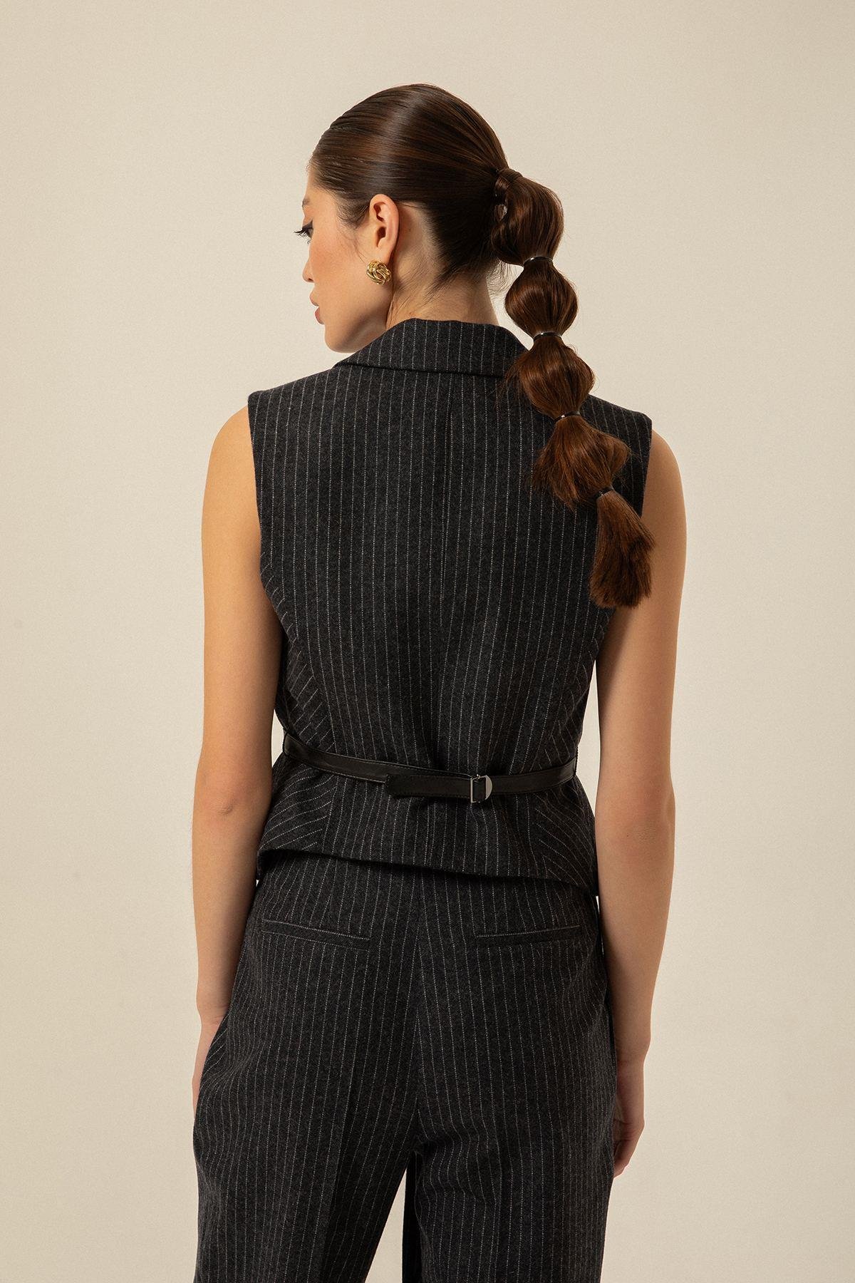 MIX PATTERN KNIT VEST / ivory , beige , black / free, NEW ARRIVAL 09.20 FRI  21:00 -, coming soon!, # 21日限定‼️Eaphi ベスト asymmetry wool belt vest