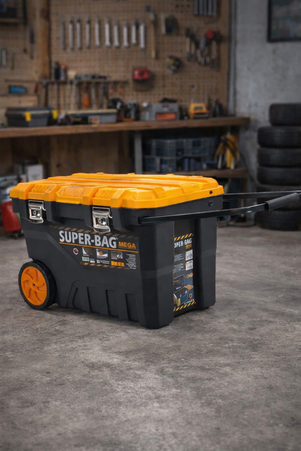 Super-Bag Tekerlekli Mega Metal Kilitli Takım-Alet Çantası