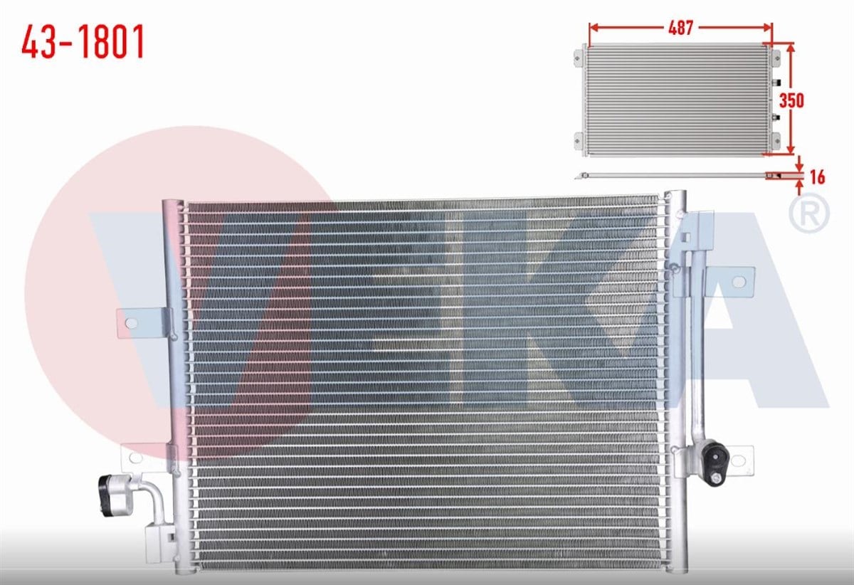 Klima Radyatörü Fiat Albea 1,3Multıjet Palio | Veka 431801 | VEKA431801 |  Parcatikla.com