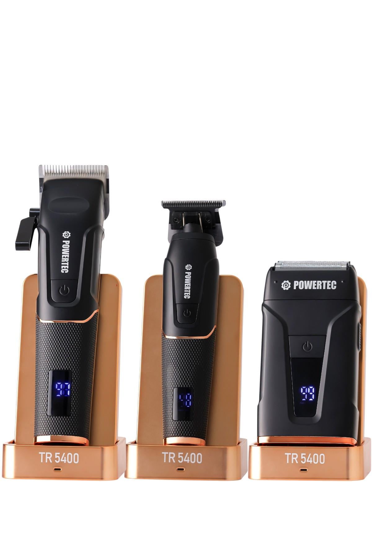 TR-5400 Saç-Sakal-Vücut-Ense-Günlük Tıraş Makinesi Seti | Powertec