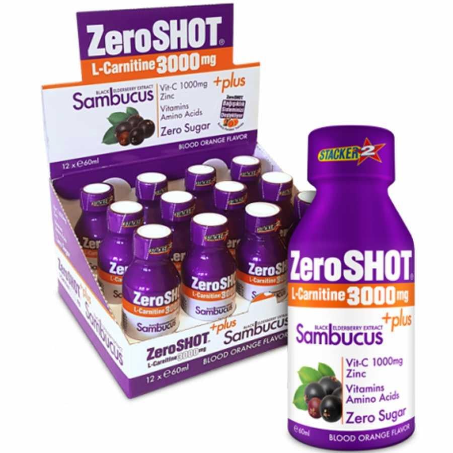 l carnitine zero shot L-Carnitine 3000MG Sambucus 12x60ML L-Carnitine Shot