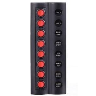 Bfy 8'li Switch Panel, Işıklı ve Otomatik Sigortalı