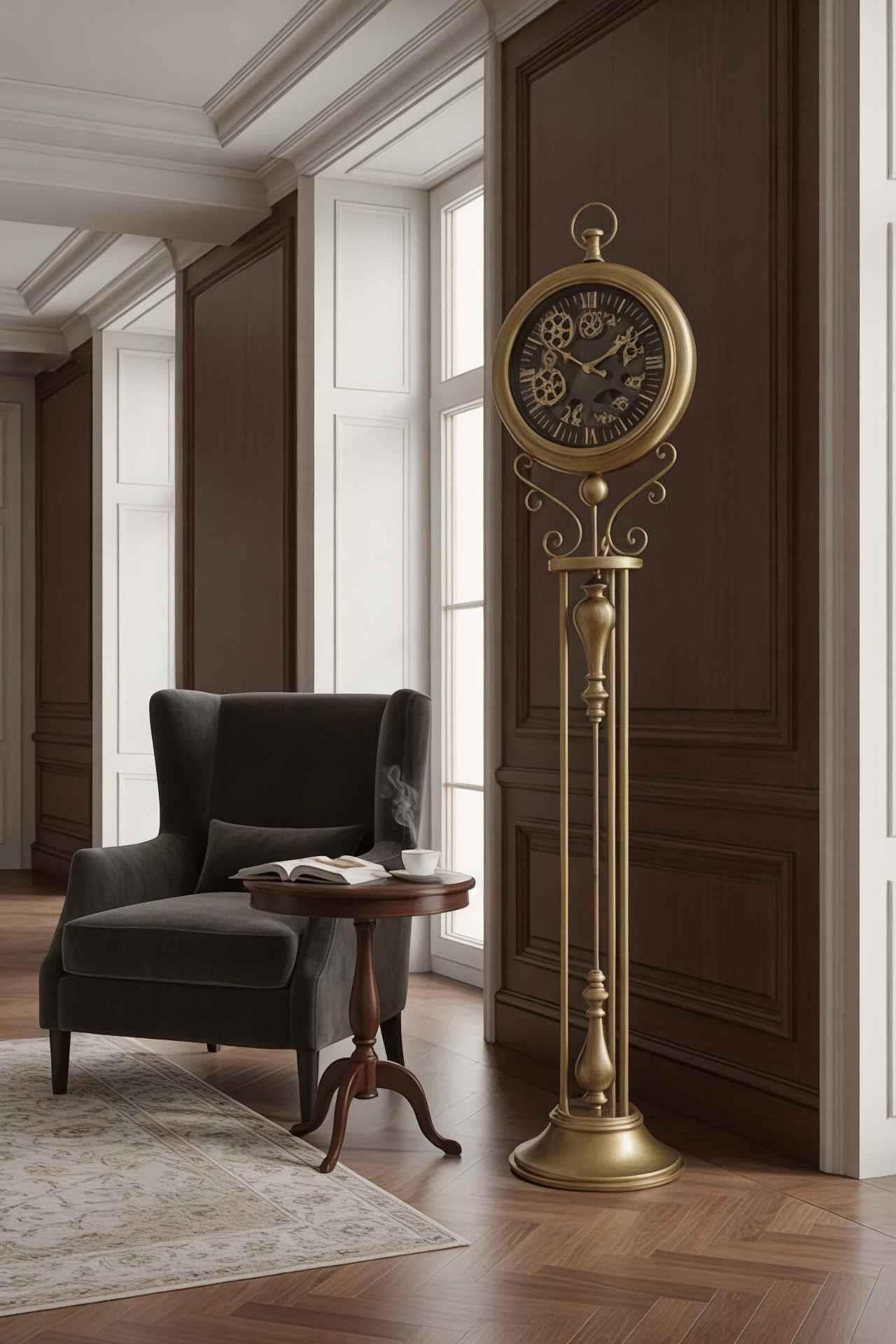 Tempora Gold Çarklı Tripod Ayaklı Dekoratif Saat