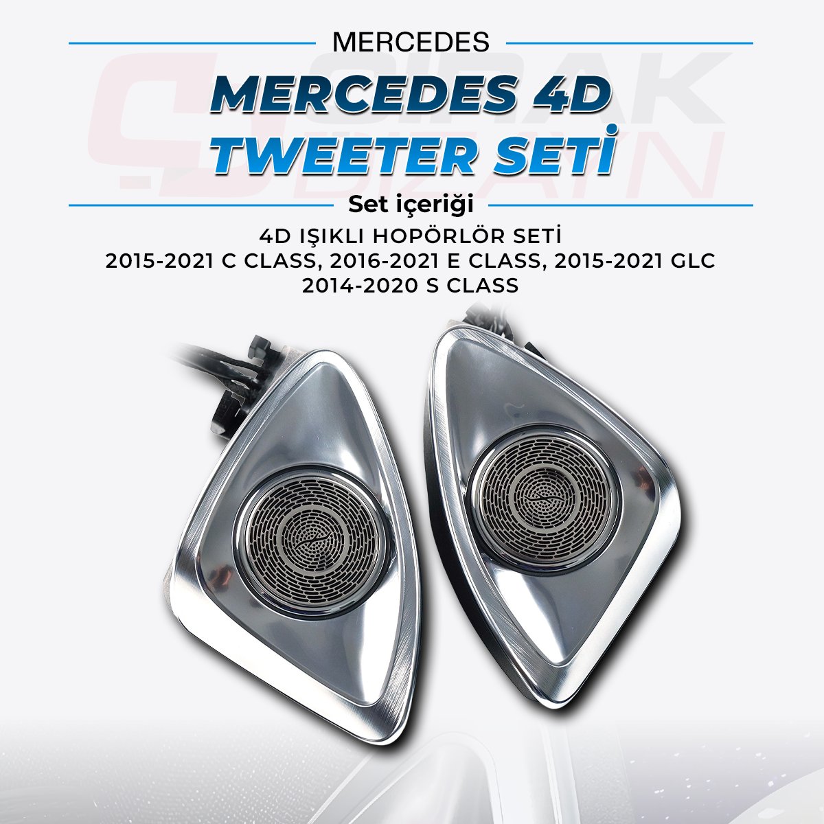 Mercedes 4D Tweeter Seti | 19-21 A CLASS | 22-23 C CLASS | 16-21 E