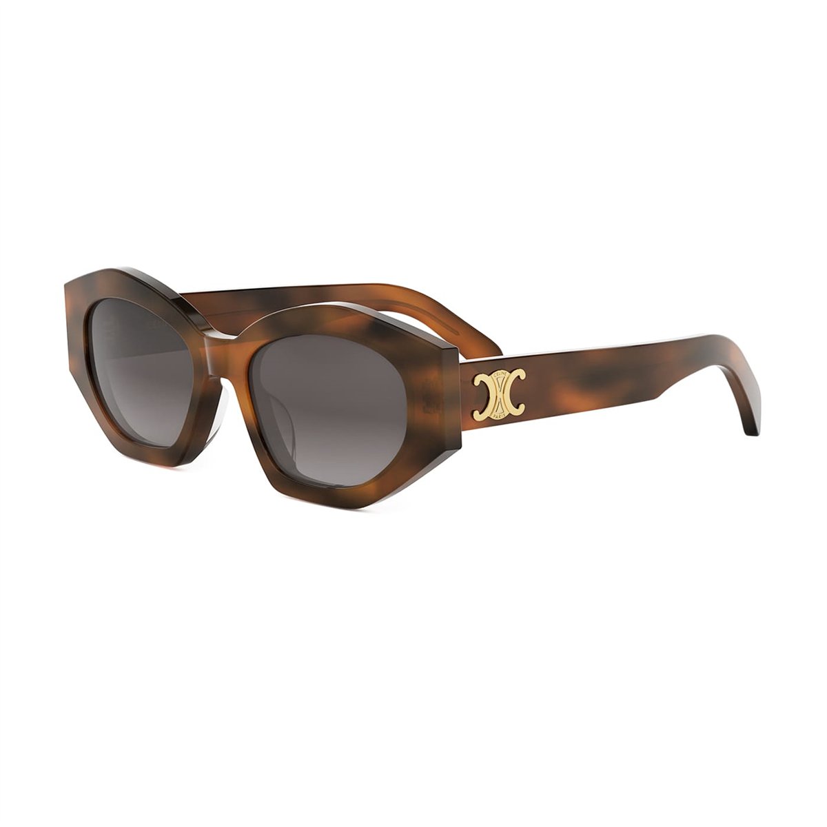 CELINE 23AW ラヴァリエ ブラウン Celine Triomphe CL 40238U 53F Havana Oval Kadın Güneş Gözlüğü