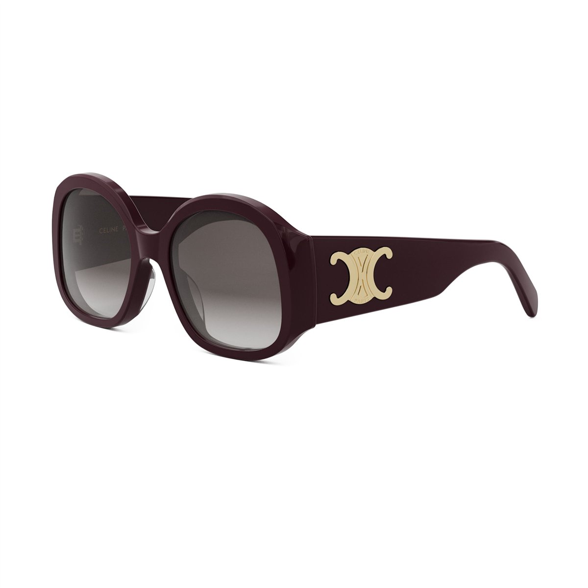 Celine Triomphe CL 40305U 48F Bordo Yuvarlak Kadın Güneş Gözlüğü