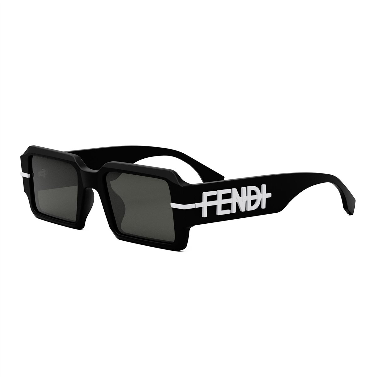 FENDI FENDIgraphy Dikdörtgen Siyah Erkek Güneş Gözlüğü