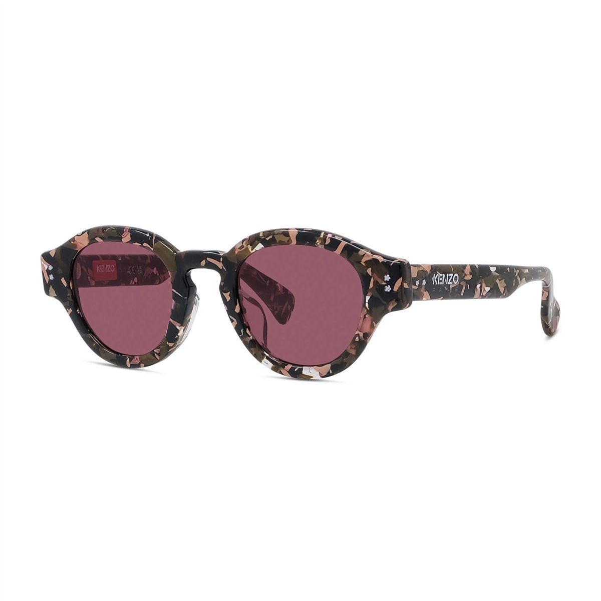 椿 Kenzo Boke Flower Oval Havana Unisex Güneş Gözlüğü | Brandeyes