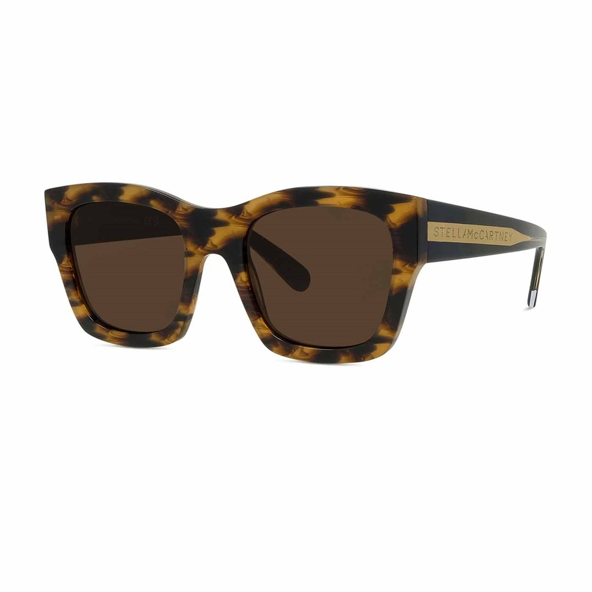 Stella McCartney Edge Geometrik Havana Kadın Güneş Gözlüğü | Brandeyes