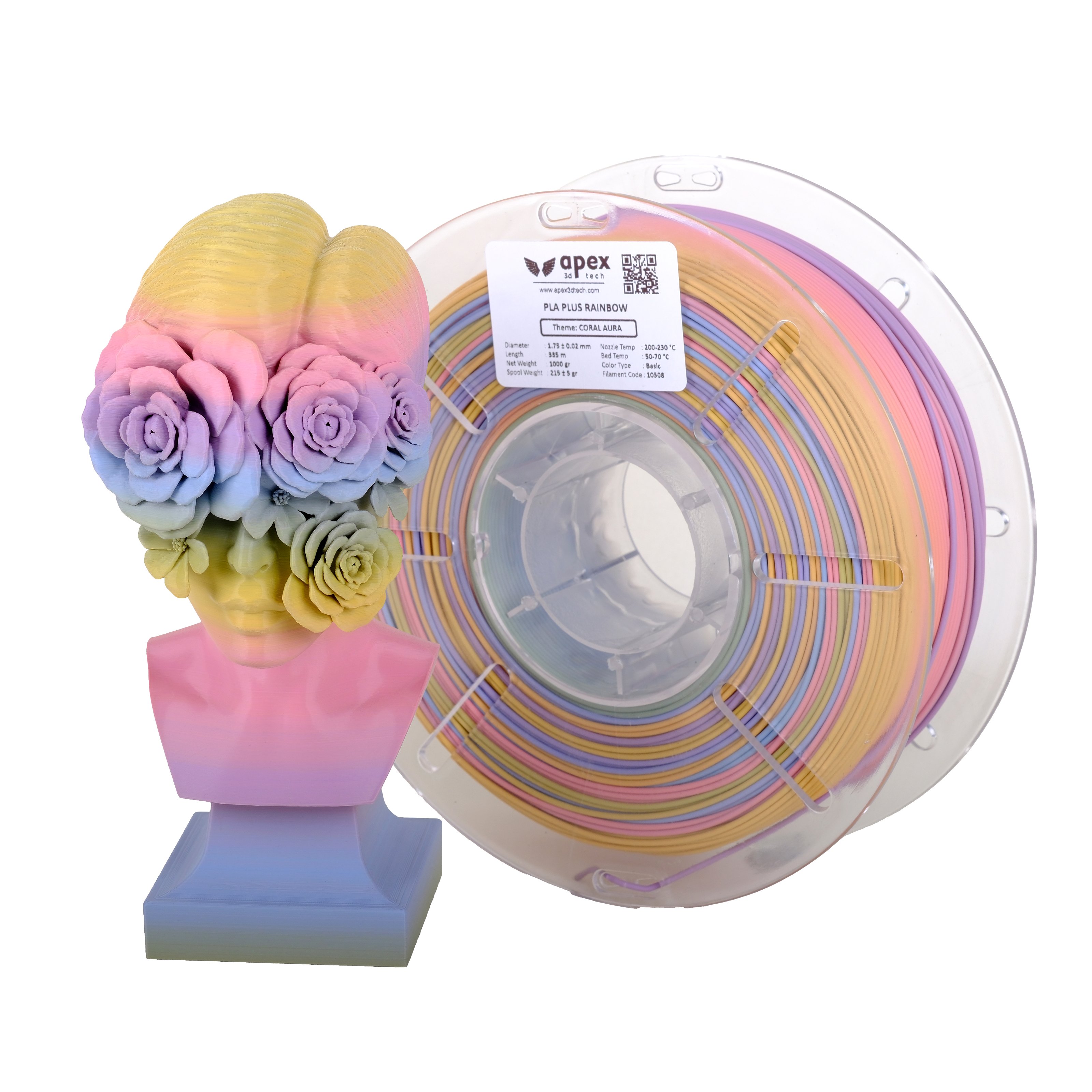 Apex 3D Tech Coral Aura PLA+ Filament