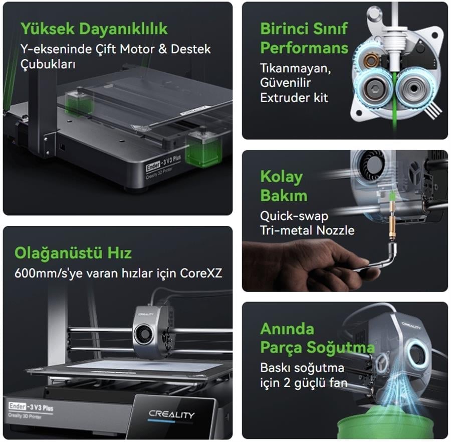Creality Ender-3 V3 Plus Core XZ 3D Yazıcı
