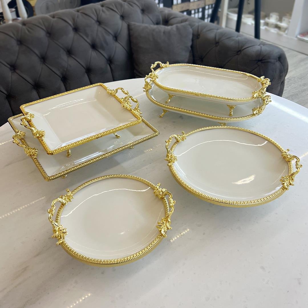 Frame 6 Parça Sunum Seti Gold 2474022114393 | Matmazel Home