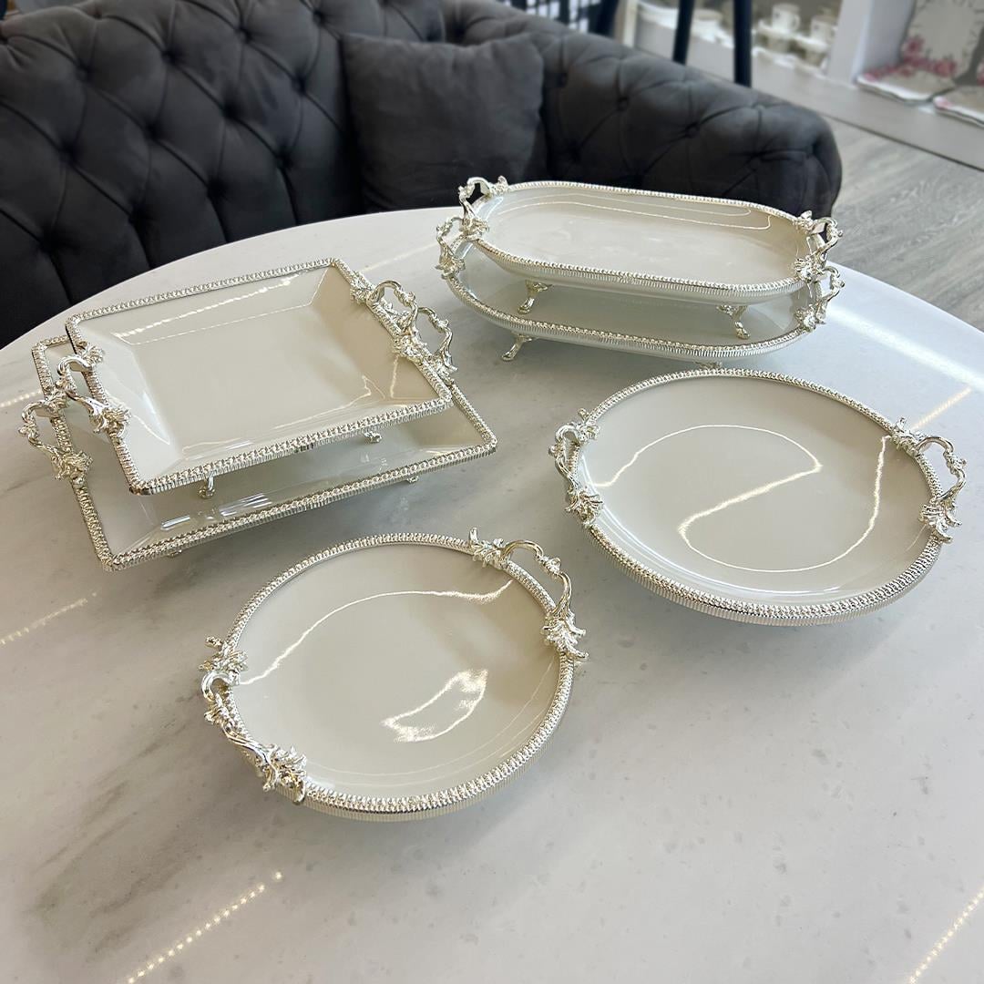 Frame 6 Parça Sunum Seti Gümüş 2474022114447 | Matmazel Home