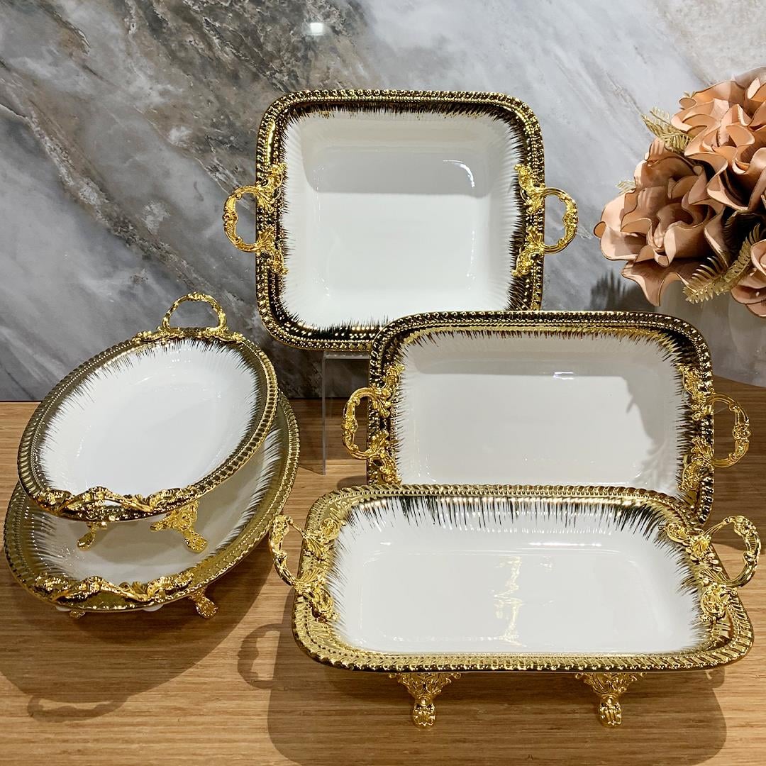 Nova 5 Piece Porcelain Presentation Set - Gold 2474020375987