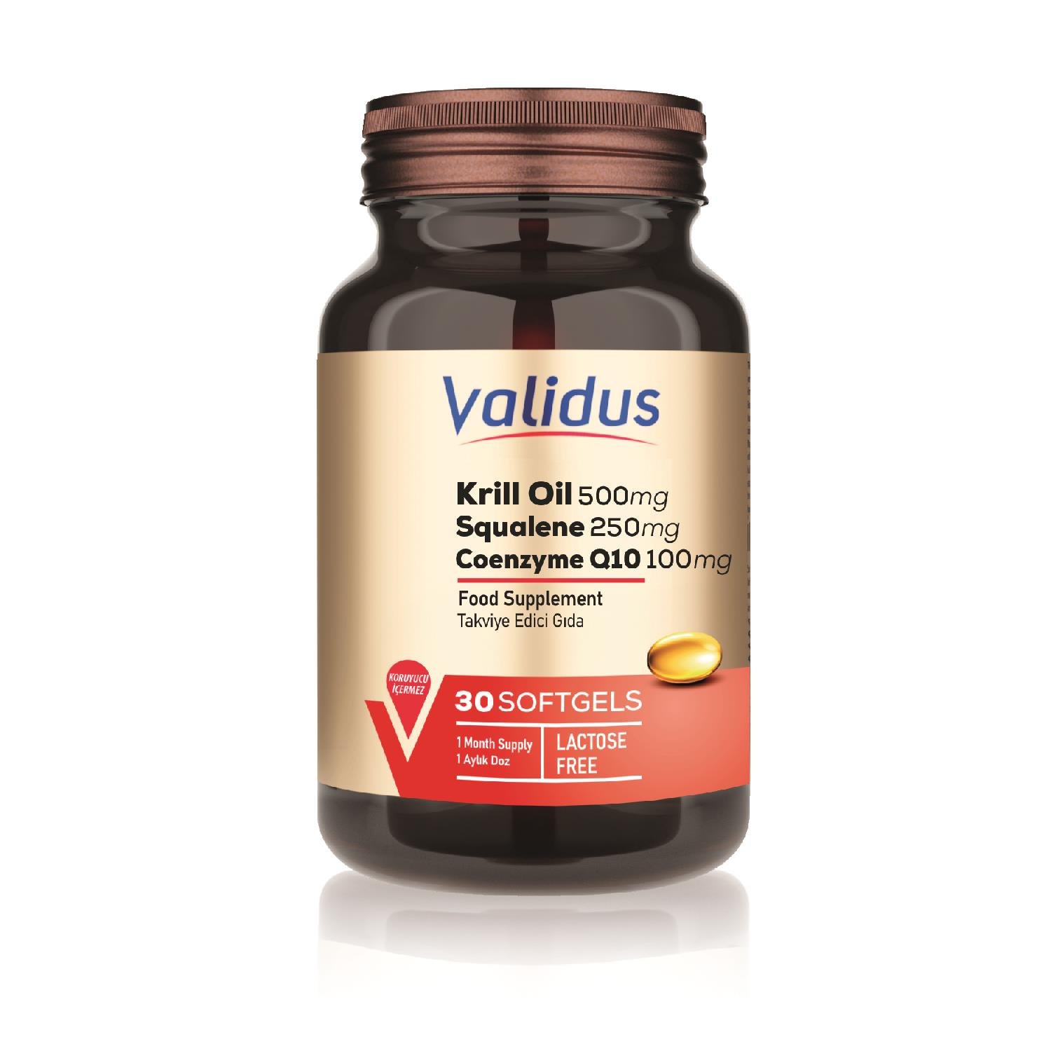 Krill Oil 500 Mg + Squalene 250 Mg 30 Softgel