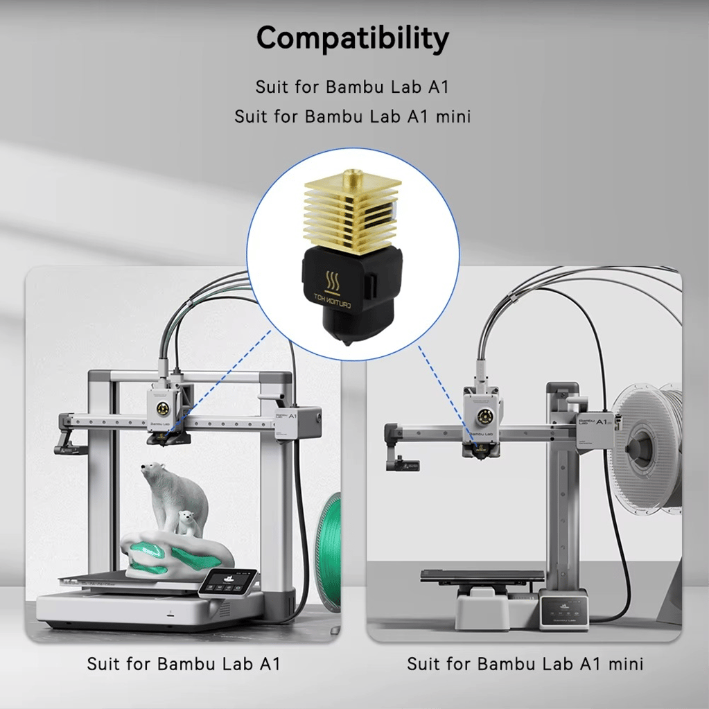 Bambu Lab A1-A1 Mini Yükseltilmiş Hotend Seti Pirinç Gövde