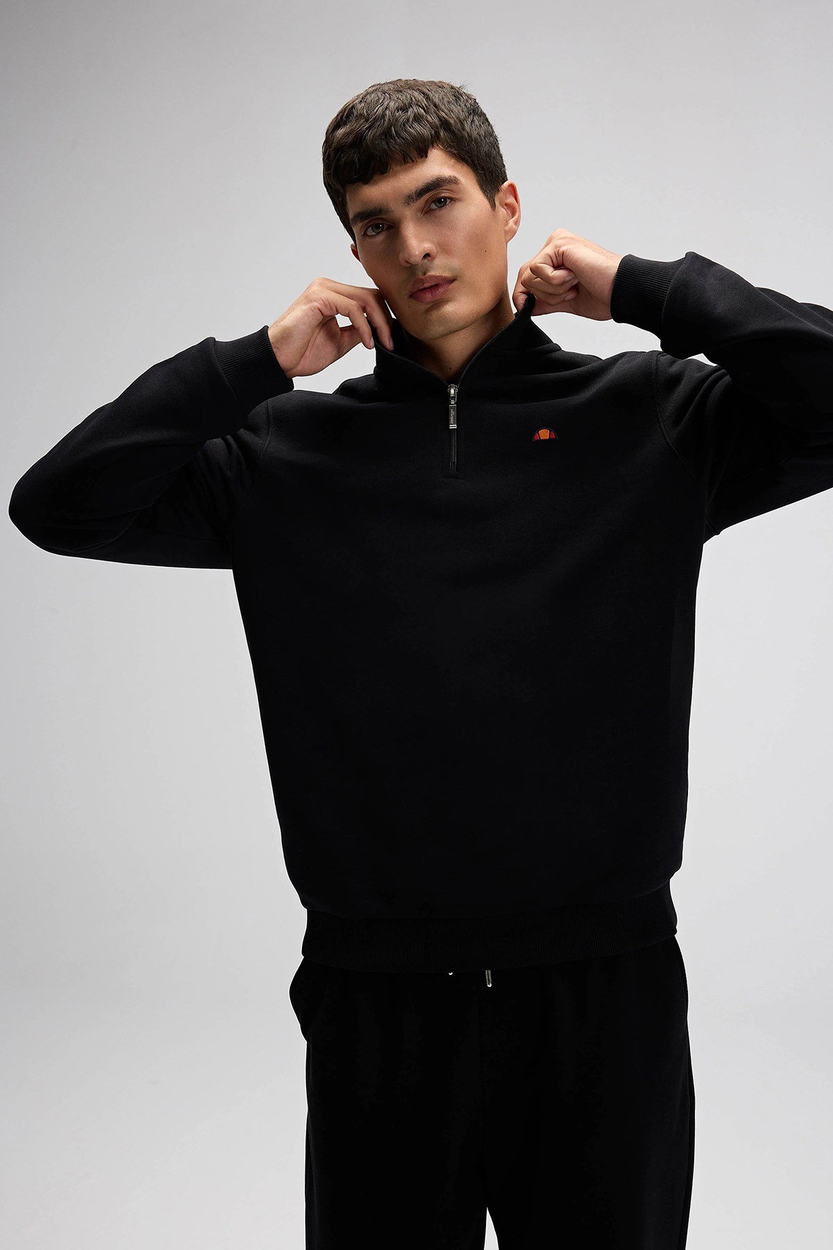 Ellesse Pamuklu Regular Fit Yarım Fermuarlı Dik Yaka Erkek Sweat